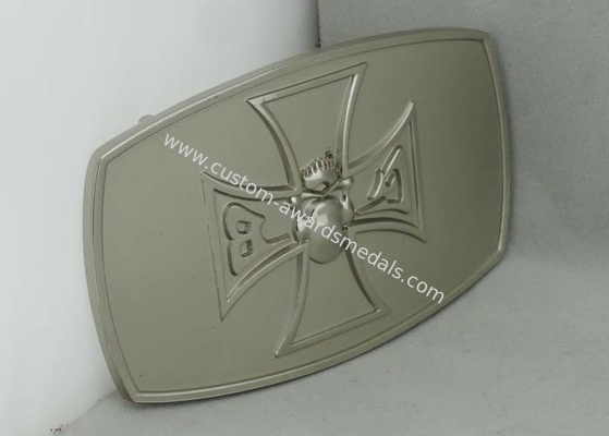 Zinc Alloy Custom Made Buckles Without Enamel , Nickel Plated For Awards