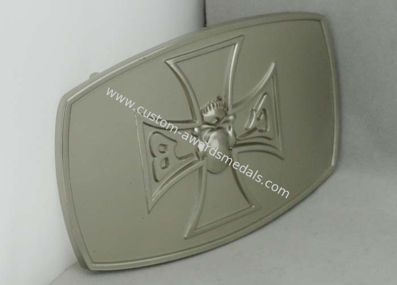 Zinc Alloy Custom Made Buckles Without Enamel , Nickel Plated For Awards