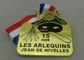 Gold Belgium Carnival Celebration Medals Badge , Zinc Alloy Sports Medals