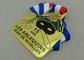 Gold Belgium Carnival Celebration Medals Badge , Zinc Alloy Sports Medals