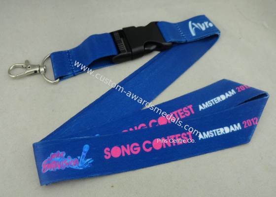 Full Color Printing Promotional Lanyards Sport Meeting Medal Ribbon / ID Neck Ribbon