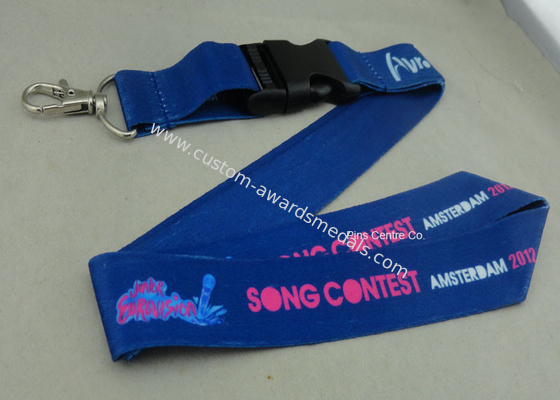 Full Color Printing Promotional Lanyards Sport Meeting Medal Ribbon / ID Neck Ribbon