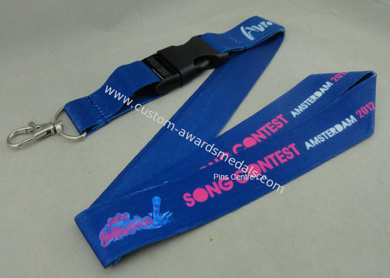 Full Color Printing Promotional Lanyards Sport Meeting Medal Ribbon / ID Neck Ribbon