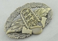 Soft Enamel Die Cast Medals , 4.0mm Custom University Gold Medal With Ribbon