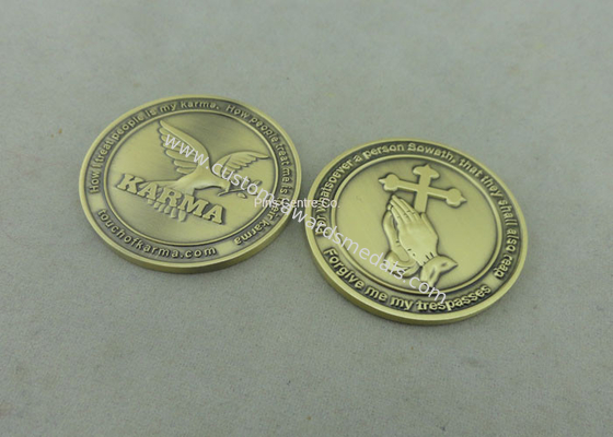 Die Stamped Religion Personalized Coins , Customized Brass Charity Souvenir Coin