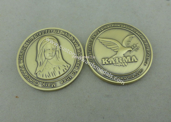 Die Stamped Religion Personalized Coins , Customized Brass Charity Souvenir Coin