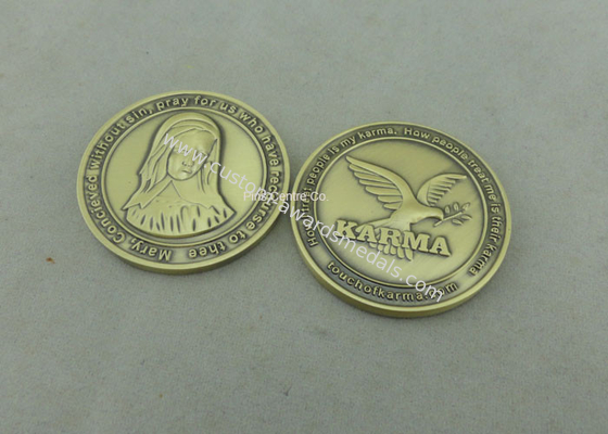 Die Stamped Religion Personalized Coins , Customized Brass Charity Souvenir Coin