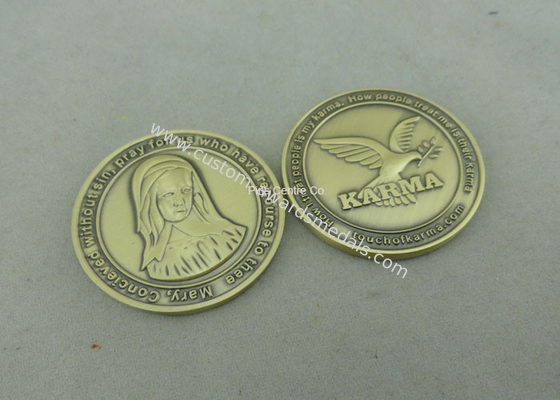 Die Stamped Religion Personalized Coins , Customized Brass Charity Souvenir Coin