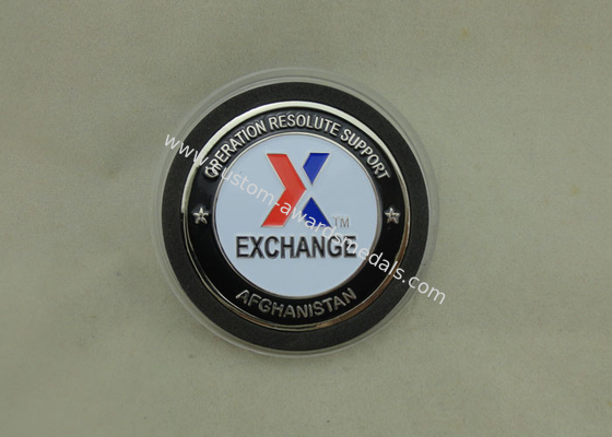 ECO Friendly Challenge Coin , Die Struck Military Metal Coin With Plastic Case