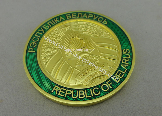 Transparent Enamel Personalized Military Coins , Custom 3D Memorial Coin For Army