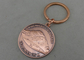 Brass Die Stamped 3D Keychain , Promotional Antique Copper Keyring