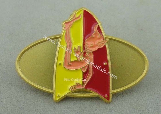 Classic Embossed Soft Enamel Recognition Pins With Gold Plating