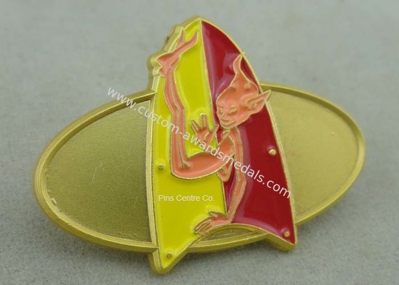 Classic Embossed Soft Enamel Recognition Pins With Gold Plating