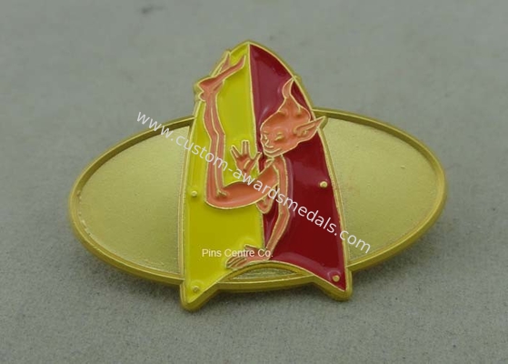 Classic Embossed Soft Enamel Recognition Pins With Gold Plating