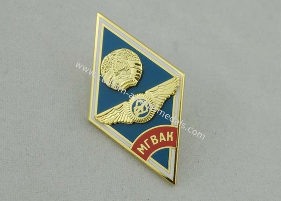 Hard Enamel Souvenir Badges Screw , 3D Army Memorial Badges