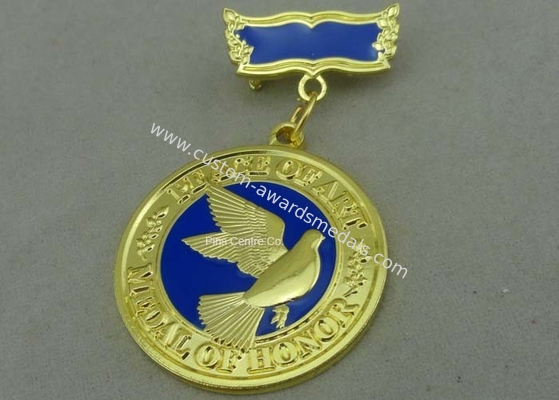 3D Brass Die Stamped Custom Awards Medals Hard Enamel 100mm * 70mm