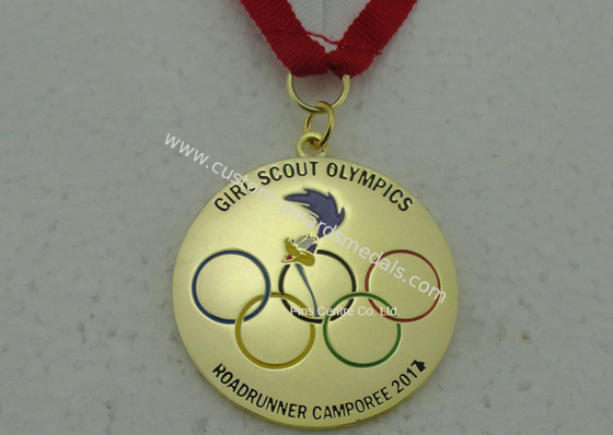 OEM Gold Plating Enamel Medals , Olympic Awards For Running Race