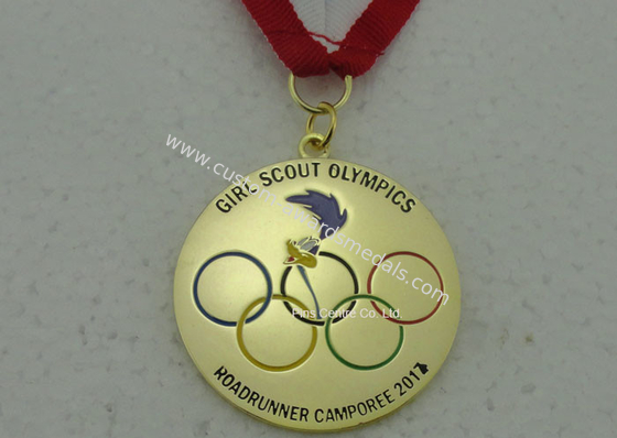 OEM Gold Plating Enamel Medals , Olympic Awards For Running Race