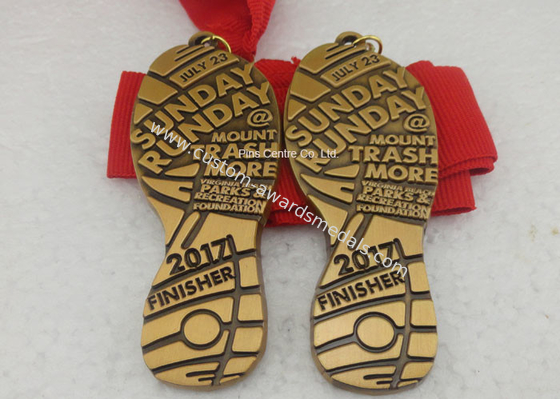 Die Casting Antique Triathlons Awards Medals , Zinc Alloy Antique 5K Medals