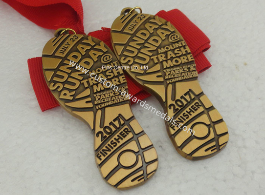 Die Casting Antique Triathlons Awards Medals , Zinc Alloy Antique 5K Medals