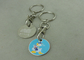 Promotional 2D Shopping Cart Coin Keychain , Iron Stamped Custom Metal Tokens