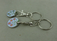 Zinc Alloy Die Cast Trolley Coin Keychain For Gifts / Decoration