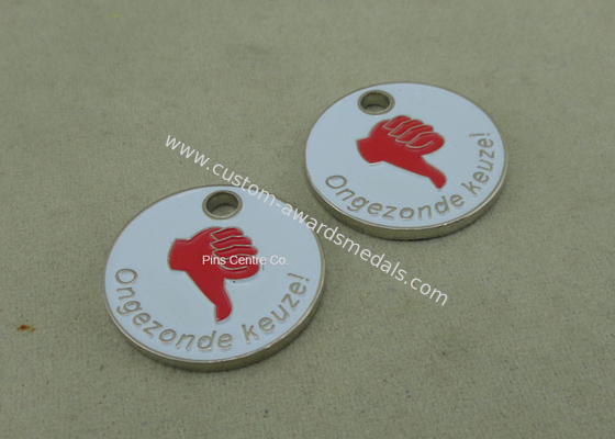 Promotional Key Chain , Die Casting Custom Enamel Token 3 - 6mm Thickness