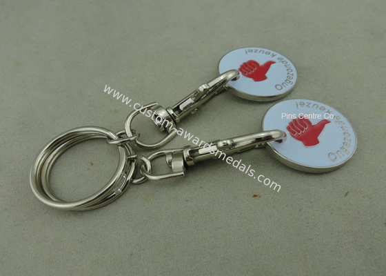 Promotional Key Chain , Die Casting Custom Enamel Token 3 - 6mm Thickness