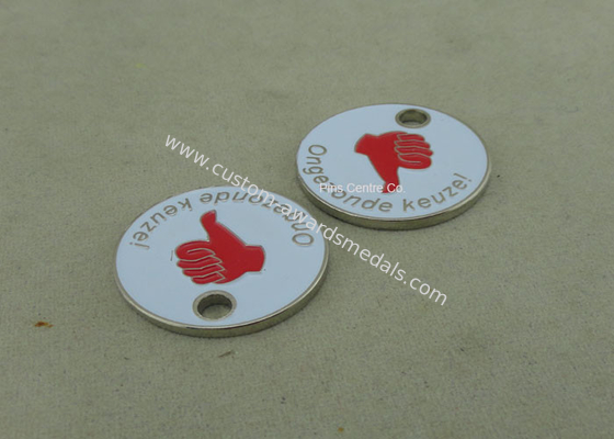 Promotional Key Chain , Die Casting Custom Enamel Token 3 - 6mm Thickness