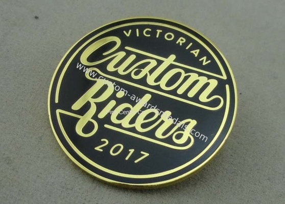 Customized Synthetic Enamel Corporate Pin , Brass Gold Pin With Plain And Flat Back