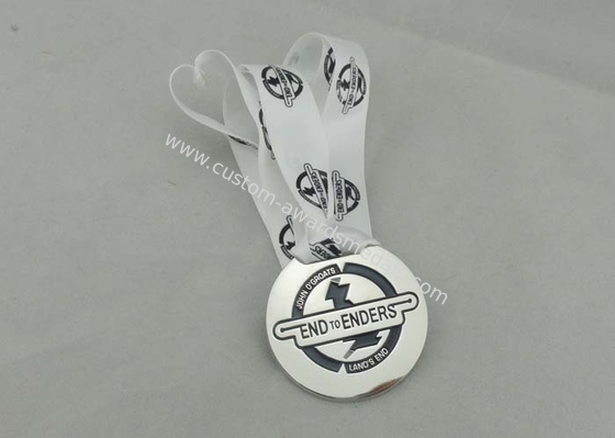 Half Marathon Ribbon Medals Gold Plating For Bowling Game