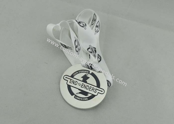 Half Marathon Ribbon Medals Gold Plating For Bowling Game