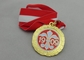 3D Nickel Ribbon Medals Without Enamel For Carnival