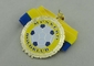 Die Cast Ribbon Medals With Soft Enamel , Antique Nickel Plating