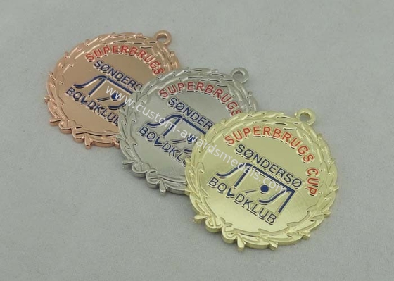 Nickel Plating University Enamel Medal , Zinc Alloy With Soft Enamel