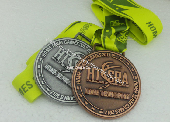 Medallion Award Medals , Die Stamped Antique 5K Sport Medals , Hard Enamel Medals