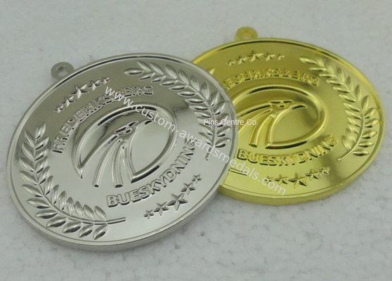 Customized Medallion For Running Competition Event , Baseball Medals With Heat Transfer Lanyard