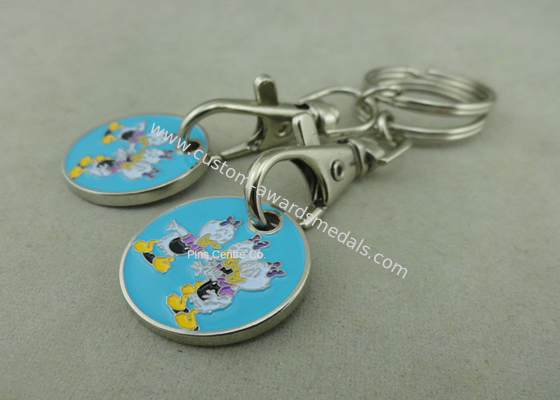 Zinc Alloy Supper Market Trolley Coin , Customized Soft Enamel Token