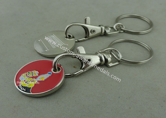 Customized Trolley Coin Keyring , Shopping Trolley Coin Holder / Caddy Coin with Key ring