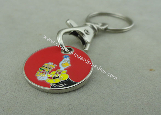 Customized Trolley Coin Keyring , Shopping Trolley Coin Holder / Caddy Coin with Key ring