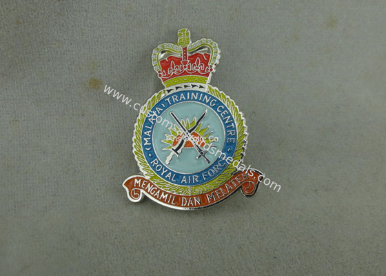 Zinc Alloy Transparent Soft Enamel Pin , Military Honor Royal Air Force Pin Badges