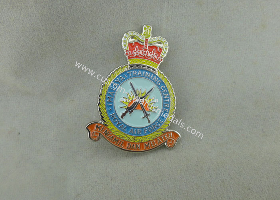 Zinc Alloy Transparent Soft Enamel Pin , Military Honor Royal Air Force Pin Badges