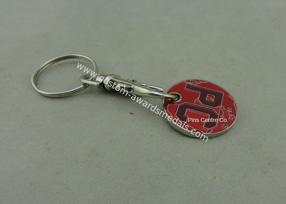 Supermarket Trolley Tokens Key Chain Brass Stamped Customized