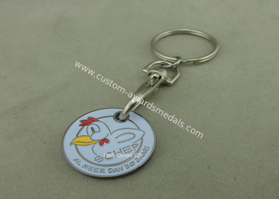 Die Struck Customized Trolley Coin , Imitation Hard Enamel Token For Shopping Car