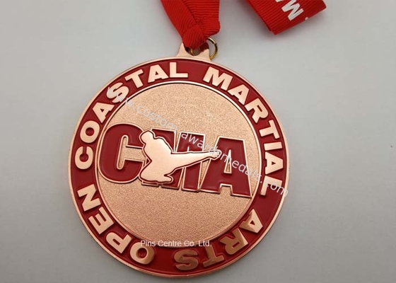 Custom Bronze Enamel Jiu Jitsu Medals , Die Casting Souvenir Zinc Alloy Canada Medals