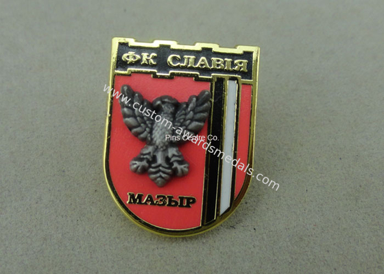 Soft Enamel Promotional Swarovski Softball Pin , 3D Die Casting Military Pins