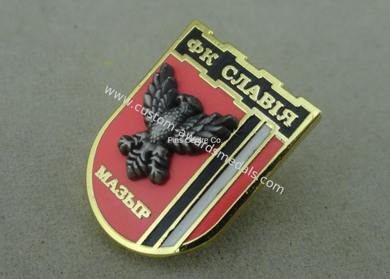 Soft Enamel Promotional Swarovski Softball Pin , 3D Die Casting Military Pins