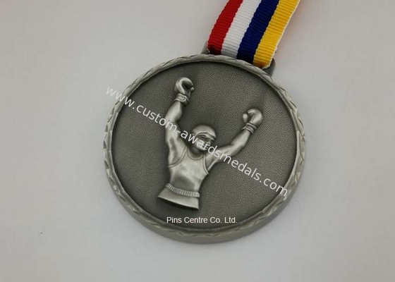 Full 3D Antique Boxing Die Cast Medals Deutschordens Karnevalsorden With Soft Enamel / Ribbon