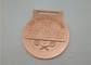 Badminton Awards Die Cast Medals , Customized Misty Plating Sport Karate Ribbon Medals