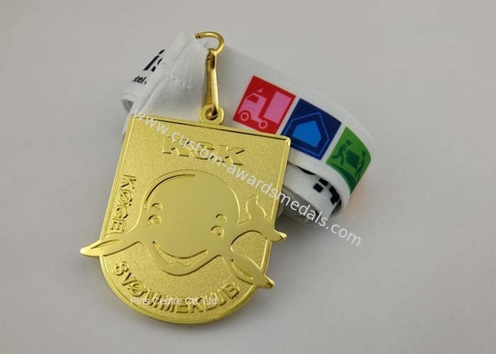 Customized Soccer Football Medallion Die Cast Medals , Bronzed Police Challenge Awards